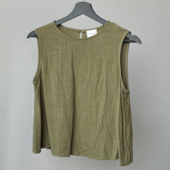 NWT Women's Linen Muscle Tee - Eye to Eye | Size Small - Picture 5 of 11